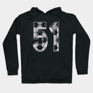 Soccer Number 51 Soccer Jersey #51 Soccer Mom Player Fan Hoodie